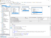 Combined visual query building and SQL text editing